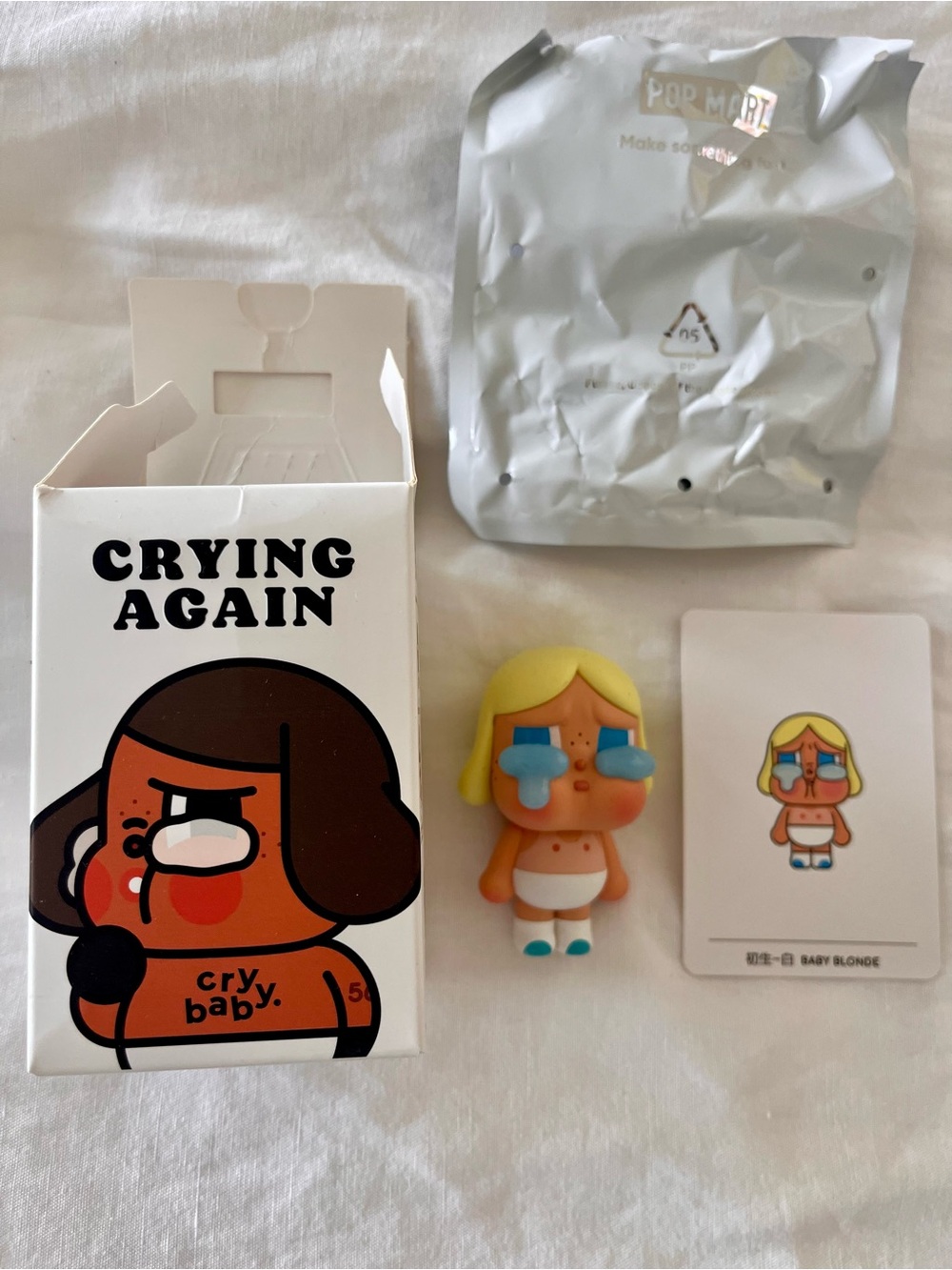 Crying Again Baby Blonde Vinyl Figure - Blonde